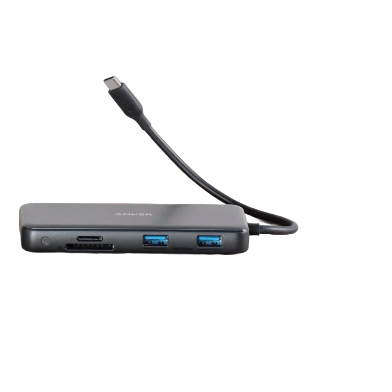 Anker 555 USB-C Hub (8-in-1) — 8-in-1 · 4K@60Hz · 100W PD · Compact