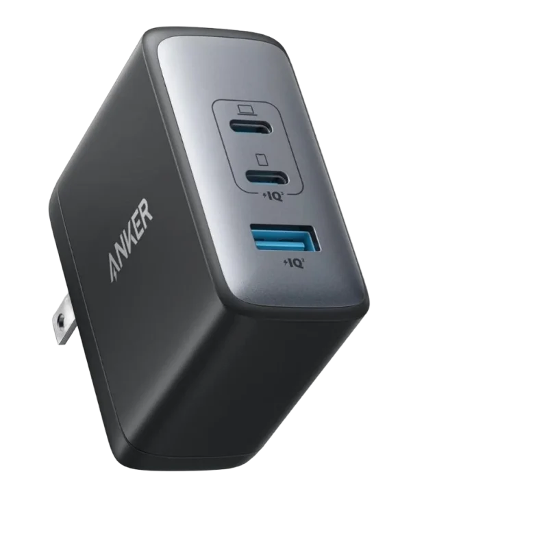 Anker 736 Charger (100W, 3-Port) — 100W · 3 ports (2 USB-C + 1 USB-A) · GaN II