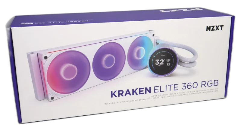 NZXT Kraken Elite 360 RGB AIO — 360mm AIO · LCD Screen · RGB · 350W TDP