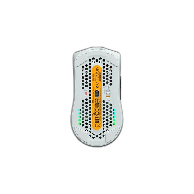 Glorious Model O 2 Wireless — 68g · BAMF 2.0 · 26K DPI · Honeycomb
