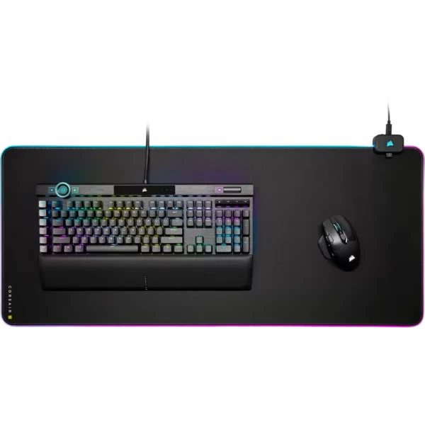 Corsair MM700 RGB Extended Mousepad — Extended · RGB · USB passthrough · 930x400mm