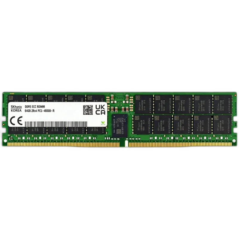 SK Hynix 64GB DDR5-4800 ECC RDIMM — 64GB · DDR5-4800 · ECC RDIMM · Server