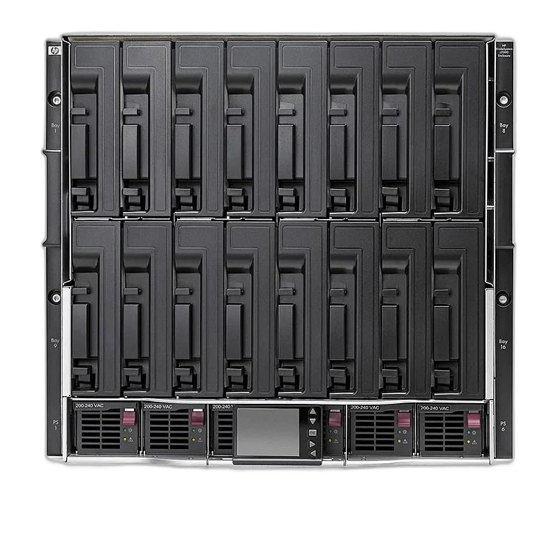 HPE BladeSystem c7000 Enclosure — 10U Blade Enclosure · 16× Half-Height Slots · 6× PSU · Redundant