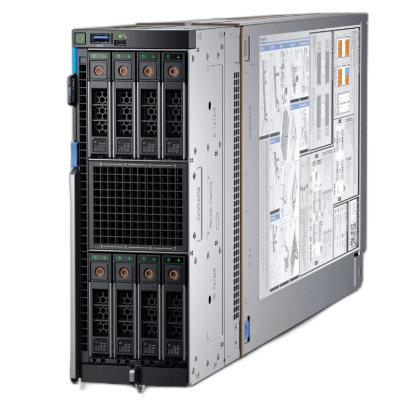 Dell PowerEdge MX750c Compute Blade — Half-Height Blade · Dual Xeon Gold 5416S · 64GB DDR5 · 2× 960GB NVMe