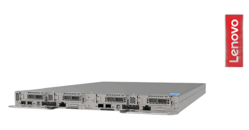 Lenovo ThinkSystem SD650 V3 2U 4-Node GPU Server — 2U 4-Node · 4× Xeon Platinum 8480+ · 2TB DDR5 · 4× H100 80GB SXM5 per node · Neptune Liquid