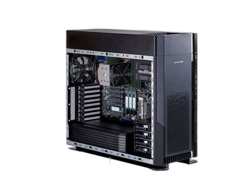 Supermicro SYS-540A-TR Tower Workstation Server — Tower · Xeon W-2445 · 64GB DDR5 · 2× 1.92TB NVMe