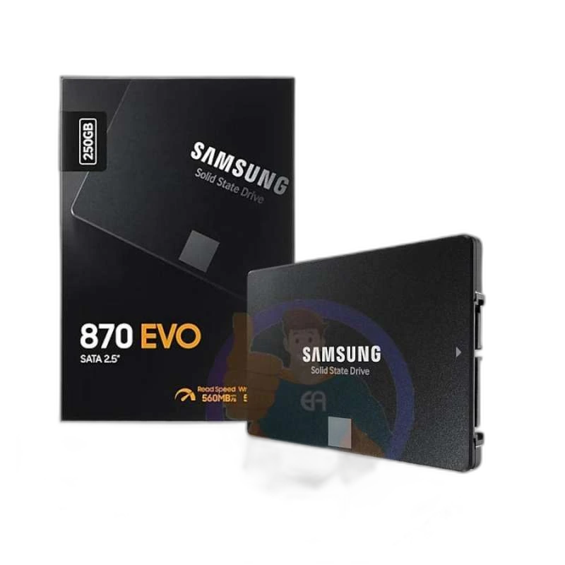 Samsung 870 EVO 2TB SATA SSD — 2TB · SATA III · 560 MB/s · 2.5 inch